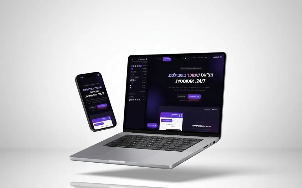 צילום מסך של WebBot — צ'אט AI לאתרים