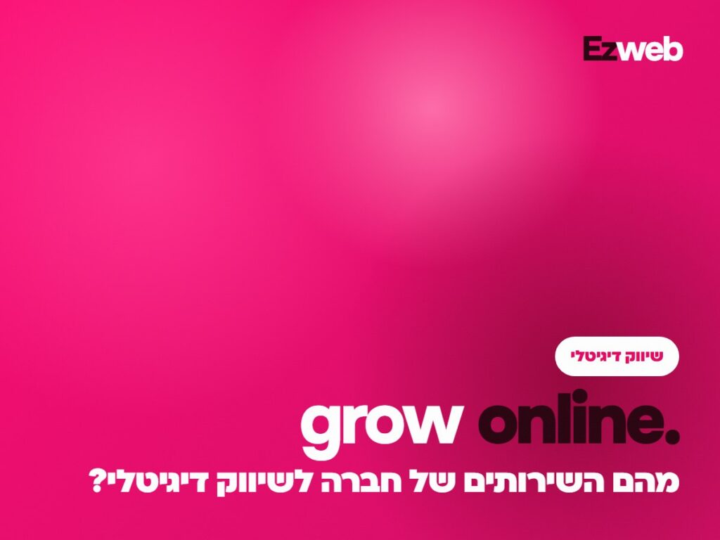 מהם השירותים של חברה לשיווק דיגיטלי?